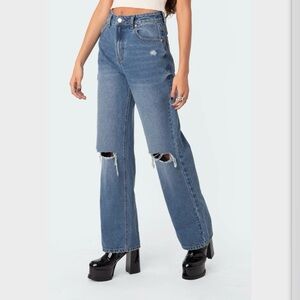 Edikted Lori High Rise Wide leg Jeans